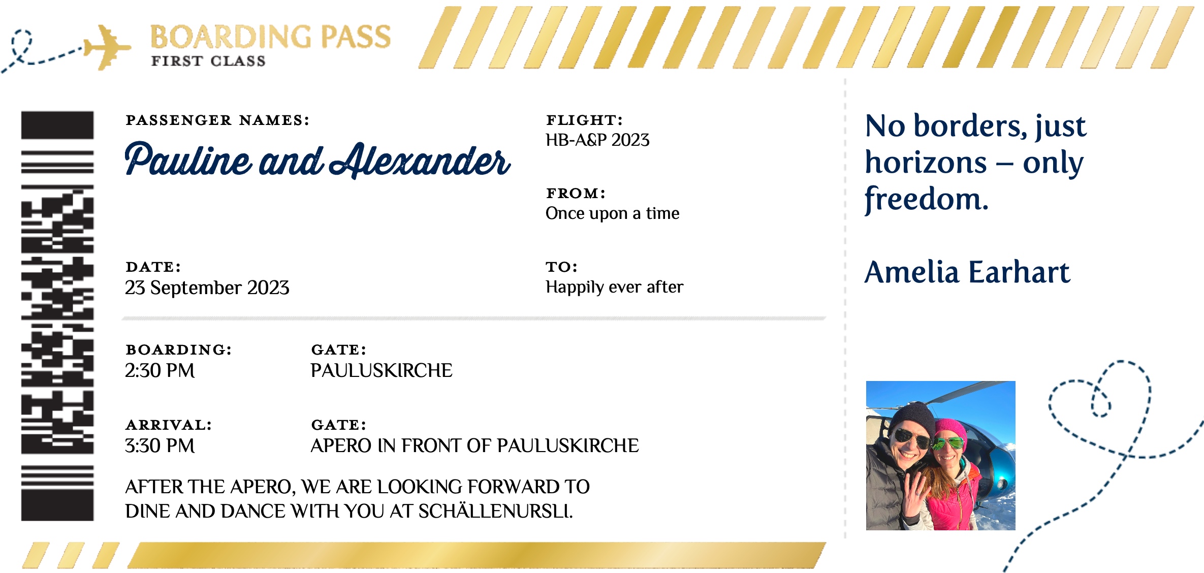Front boarding pass